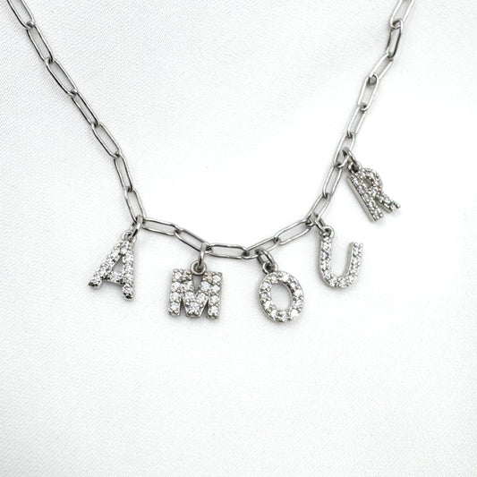 Collier Name argenté